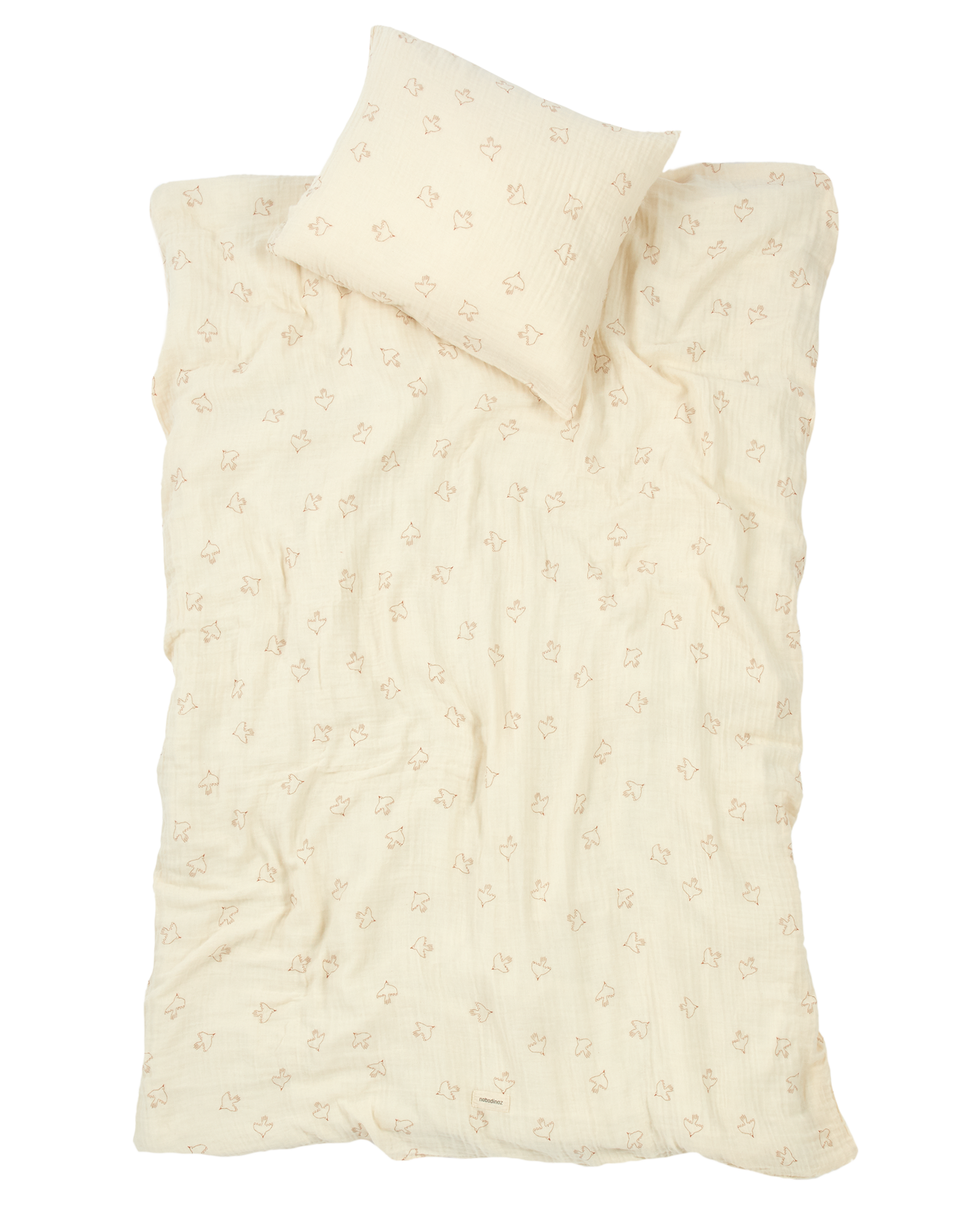 Parure de lit enfant wabi-sabi en double gaze de coton lavé | Blanc