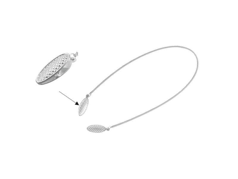 Sundo Serviettenkette silber mit Clips Länge 53 cm Zum Fixieren von Servietten