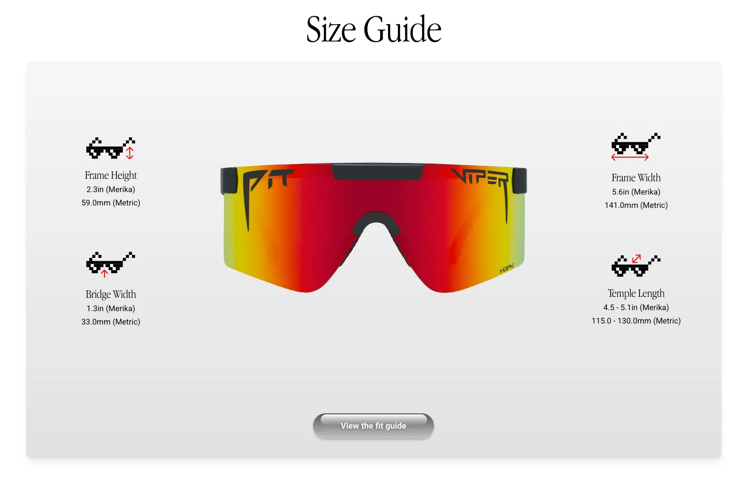 Pit Viper The Originals The Exec Polarized Rainbow Narrow