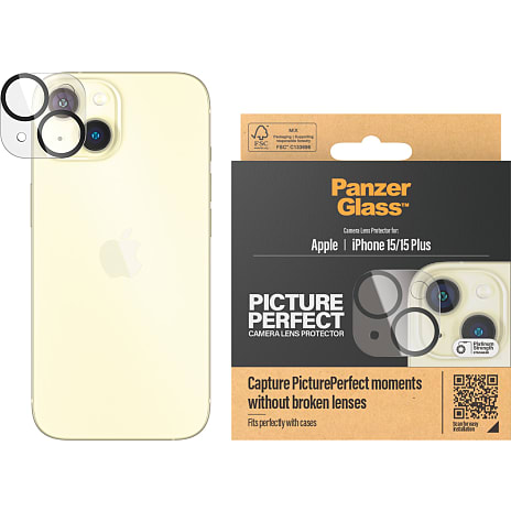 PanzerGlass PicturePerfect kameralinsebeskyttelse iPhone 15/15 Plus