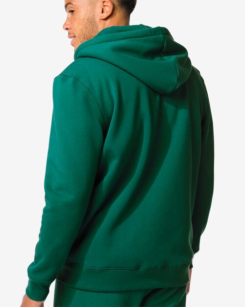 gilet sweat homme avec capuche vert
