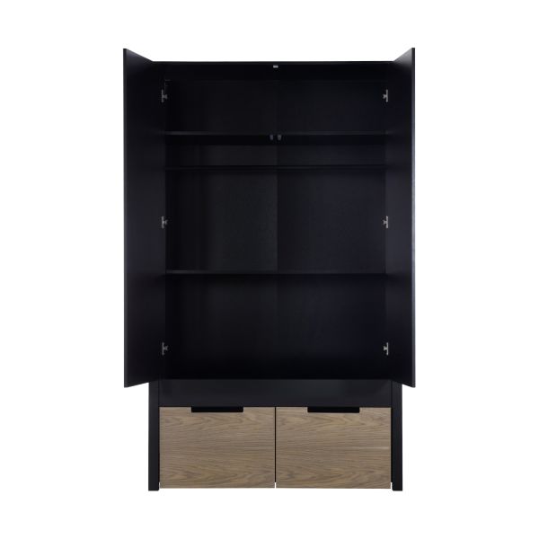 Europe Baby Ralph Kinderkamer Zwart / Accent Hout Look | Bed 90 x 200 cm   Bureau   Kast 2-Deurs