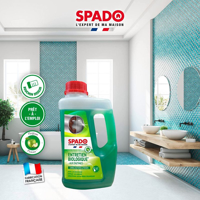 Entretien canalisations Spado biologique - Flacon de 1 L