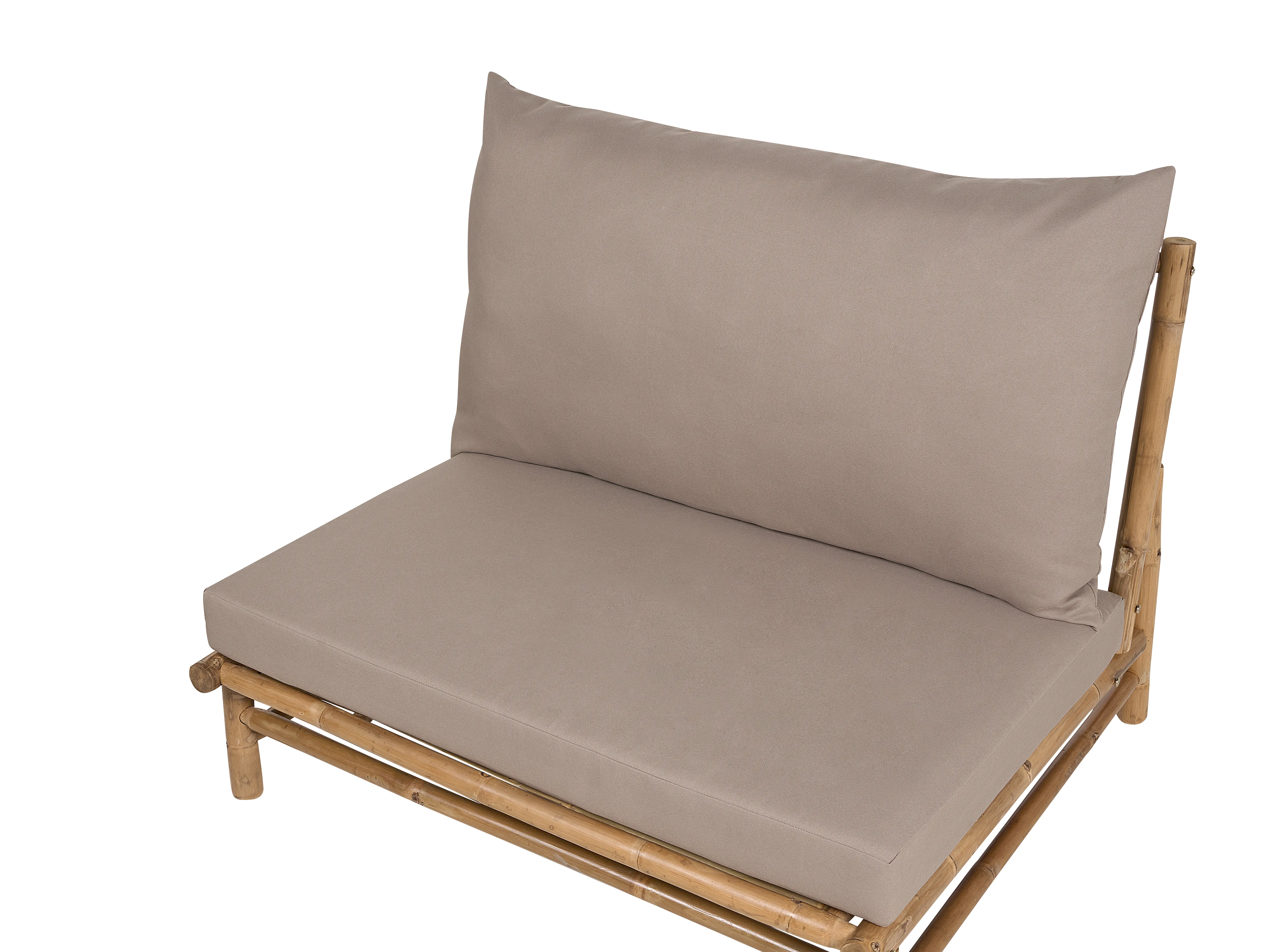 Loungeset met tafel 2-zits TODI Bamboehout Taupe