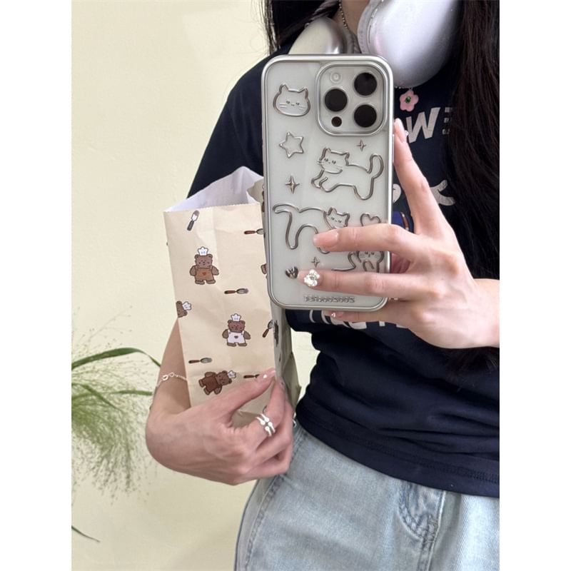 Fonekase - Katten telefoonhoesje - iPhone 15 Pro Max / 15 Pro / 15 Plus / 15 / 14 Pro Max / 14 Pro / 14 Plus / 14 / 13 Pro Max / 13 Pro / 13 / 13 mini / 12 Pro Max / 12 Pro / 12 / 12 mini / 11 Pro Max / 11 Pro / 11