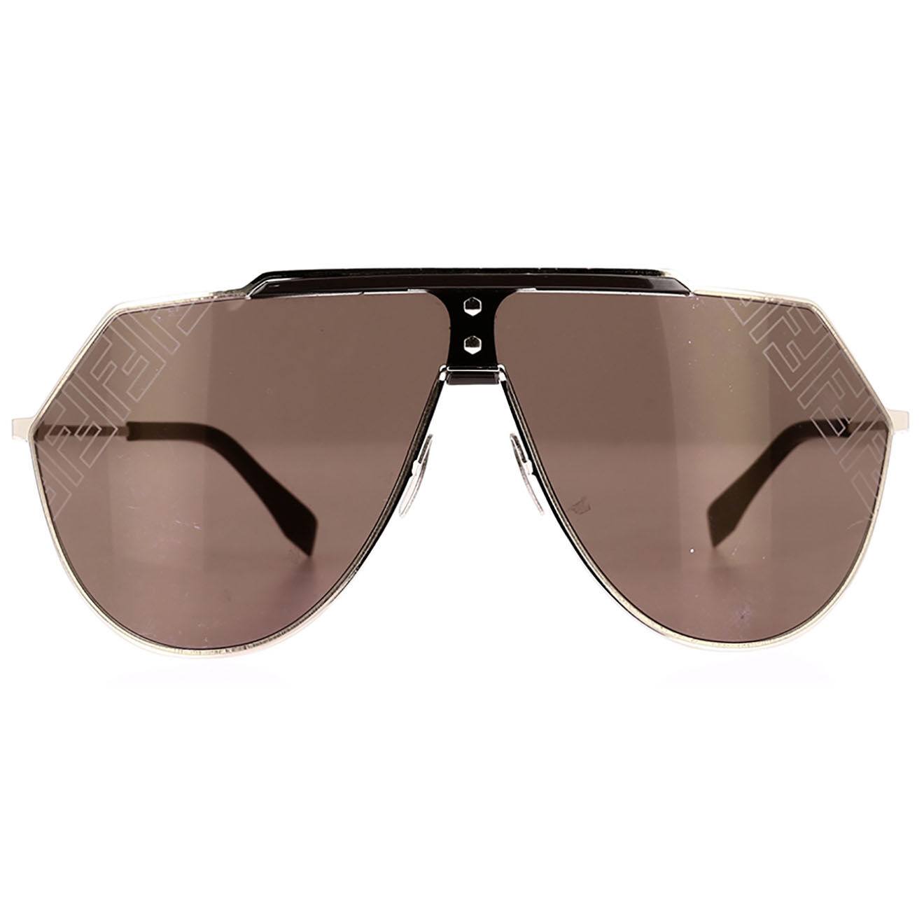Fendi Lunette de soleil Métal marron - Très bon état