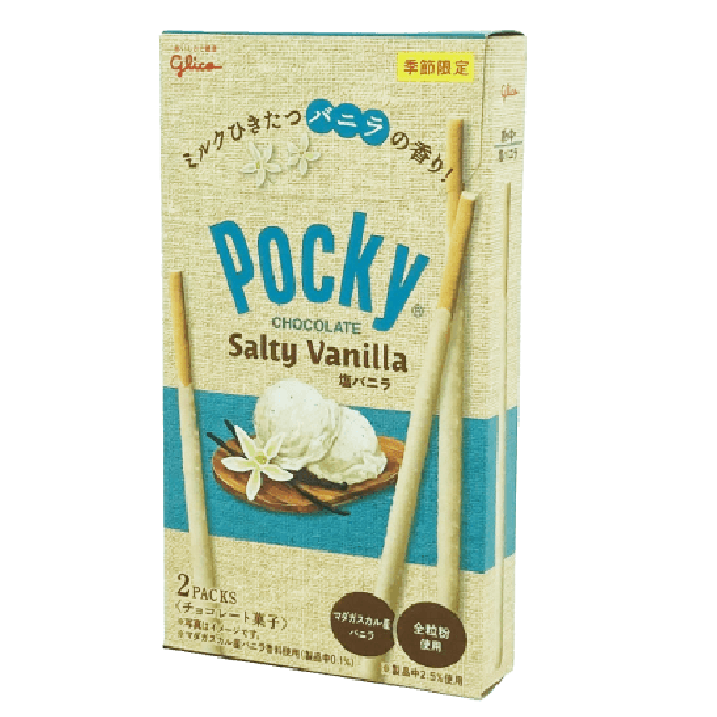 Glico Pocky Chocolade en Zoute Vanille Smaak 52.8g