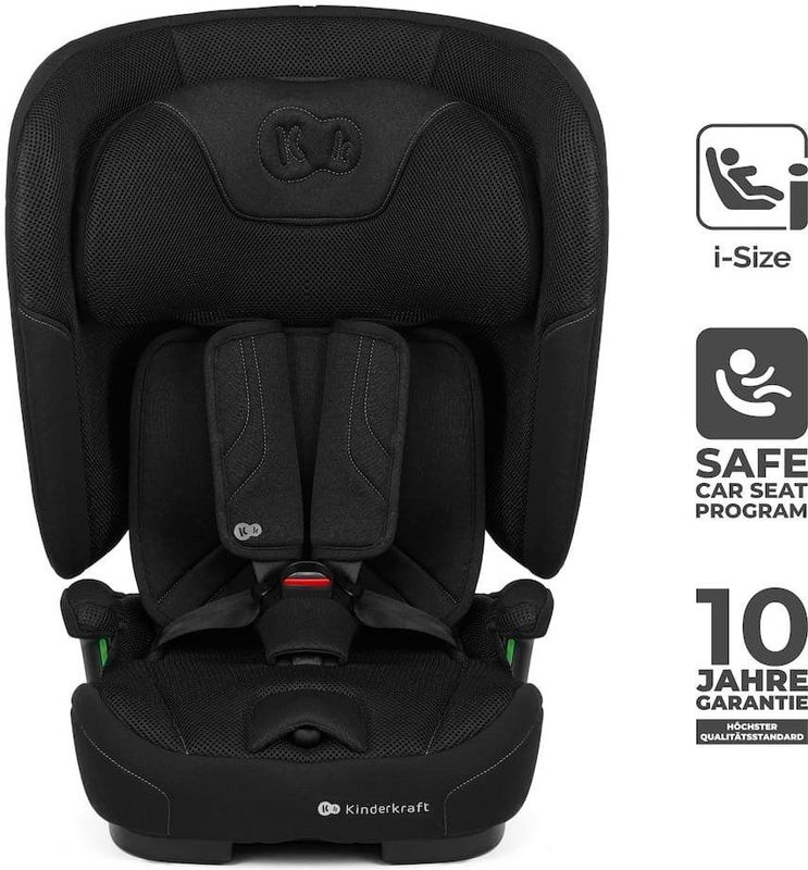 Kinderkraft FIX2GO - Autostoel - Zwart - ISOFIX - 76–150 cm - 5 Slaapstanden - SAFERIDE SENSOR
