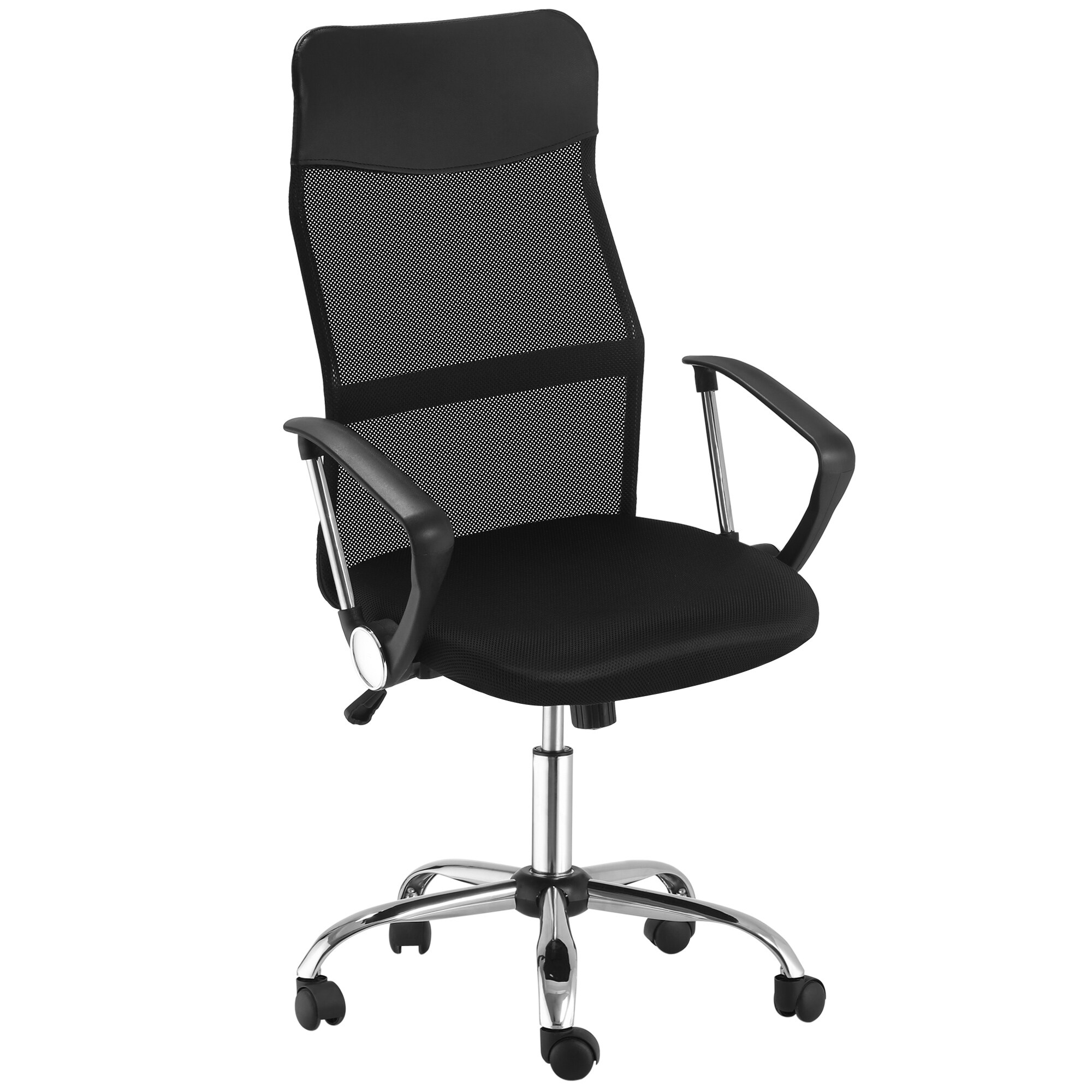HOMCOM Bürostuhl ergonomisch schwarz 57 x 56 x 114-124 cm (BxTxH)