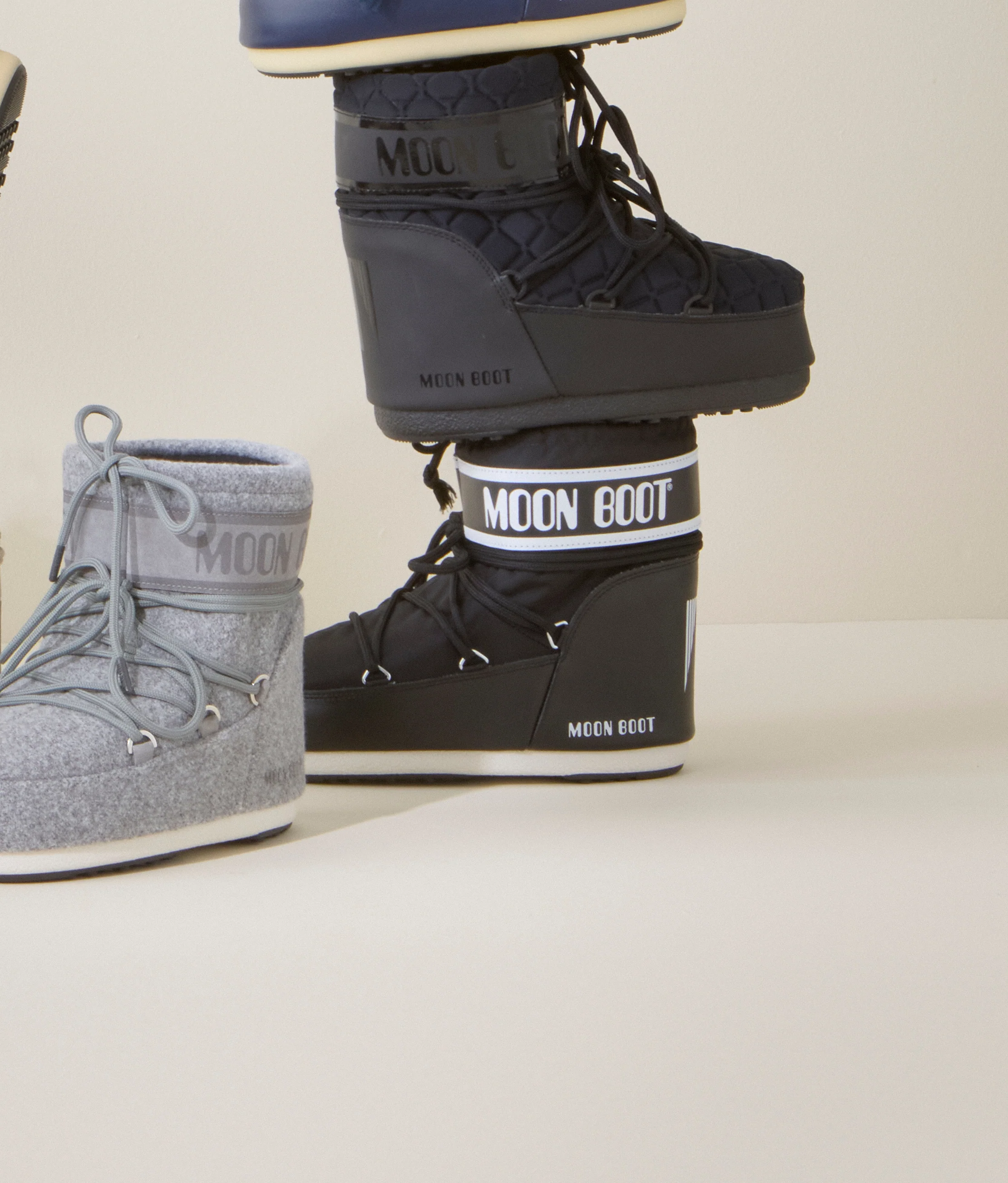 MOON BOOT  Icon Low Nylon støvle - sort
