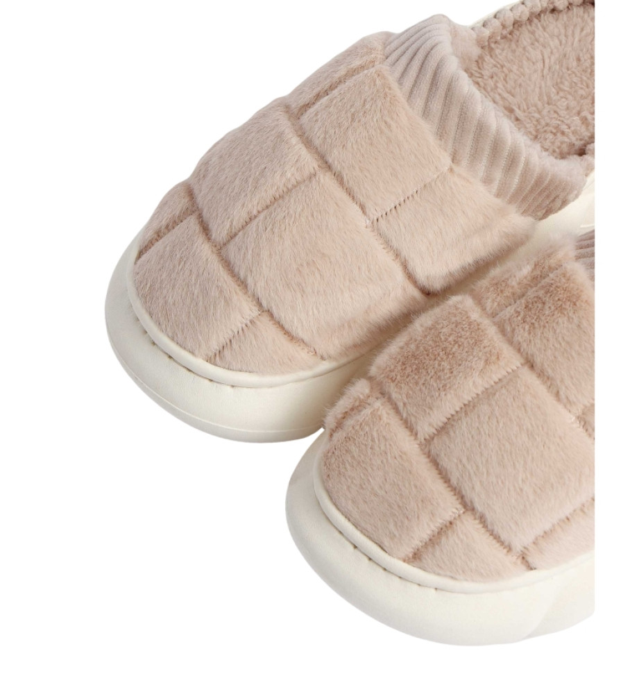 Chinelo xadrez bege Admas