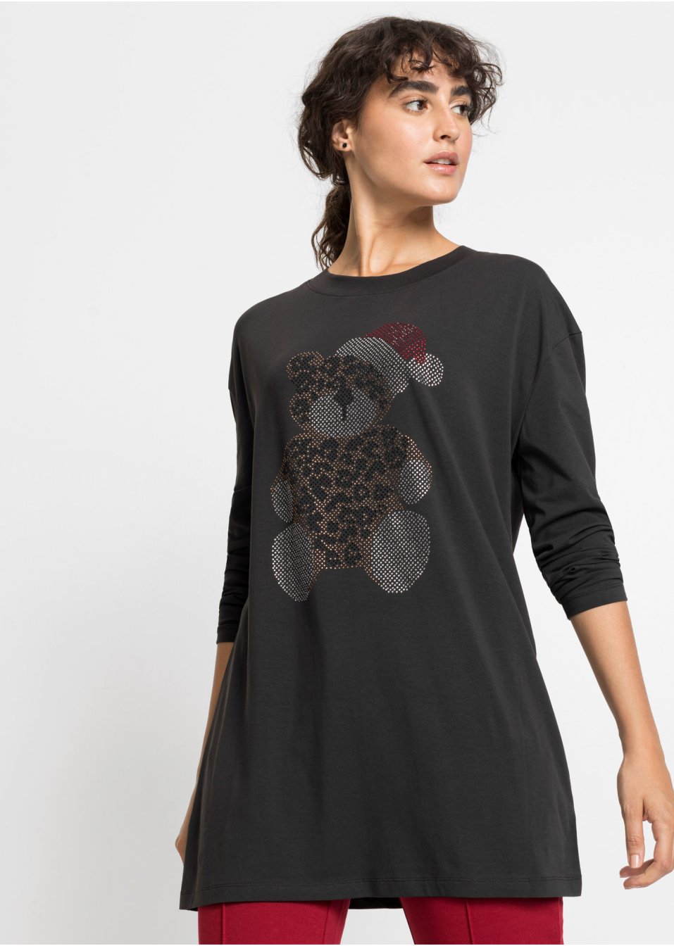 T-shirt de Noël avec motif ourson