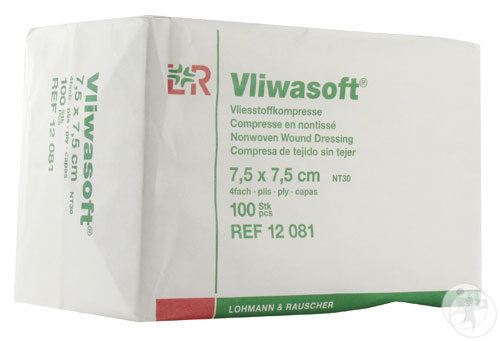Lohmann & Rauscher Vliwasoft Compresse En Nontissée Non Stérile 7,5x7,5cm 100 Pièces (12081)