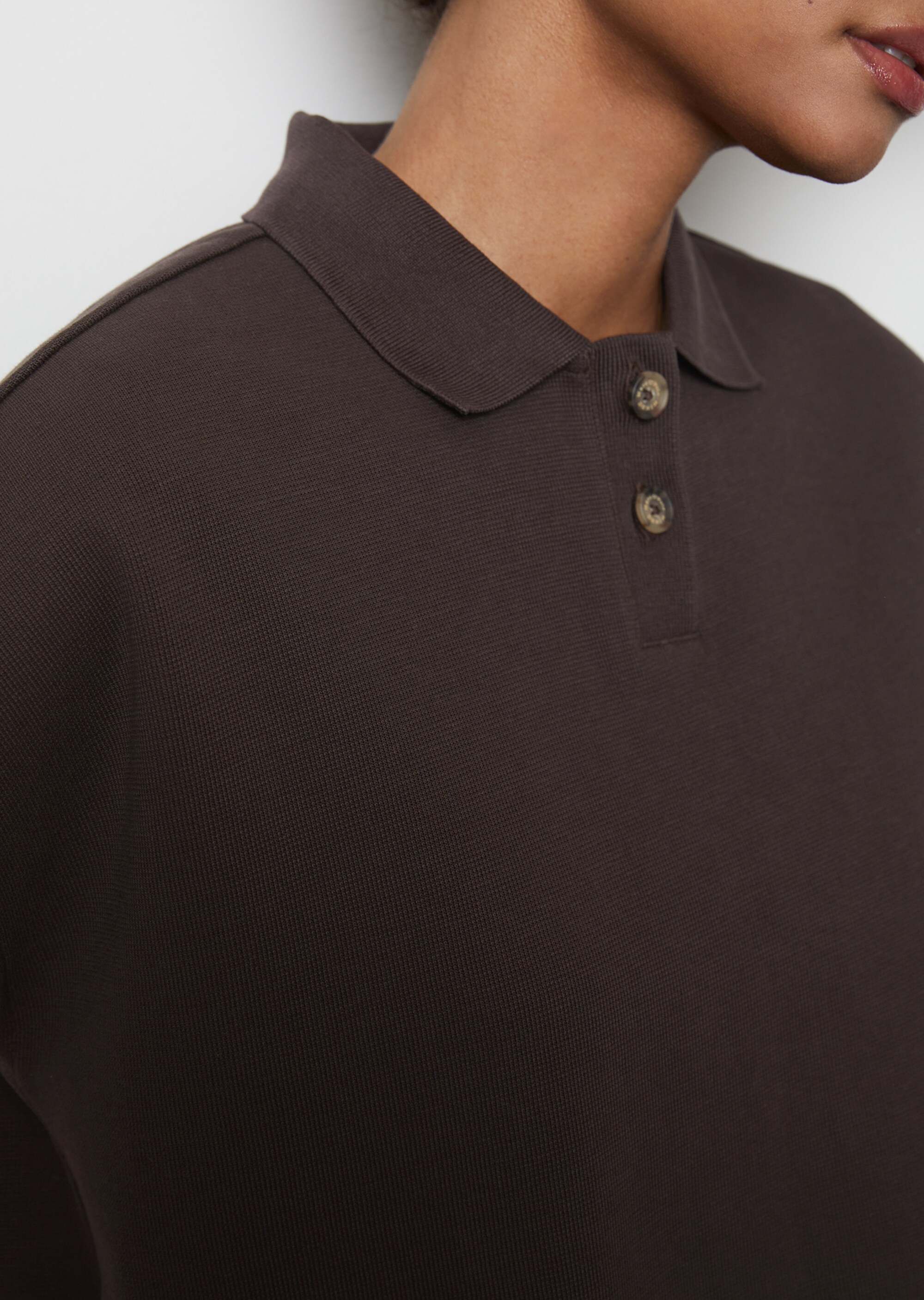 Poloshirt oversizeaus Organic-Cotton-Piqué-Jersey