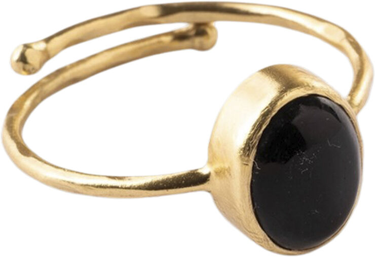 A Beautiful Story Visionary Black Onyx Ring GP Gold