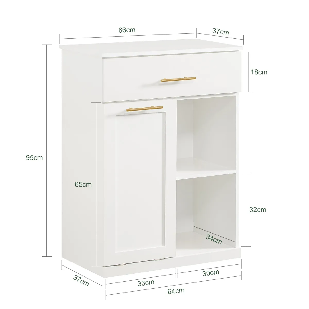 SoBuy BZR66-W Armoire à linge