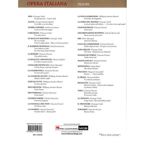 Ricordi Opera Italiana Tenor