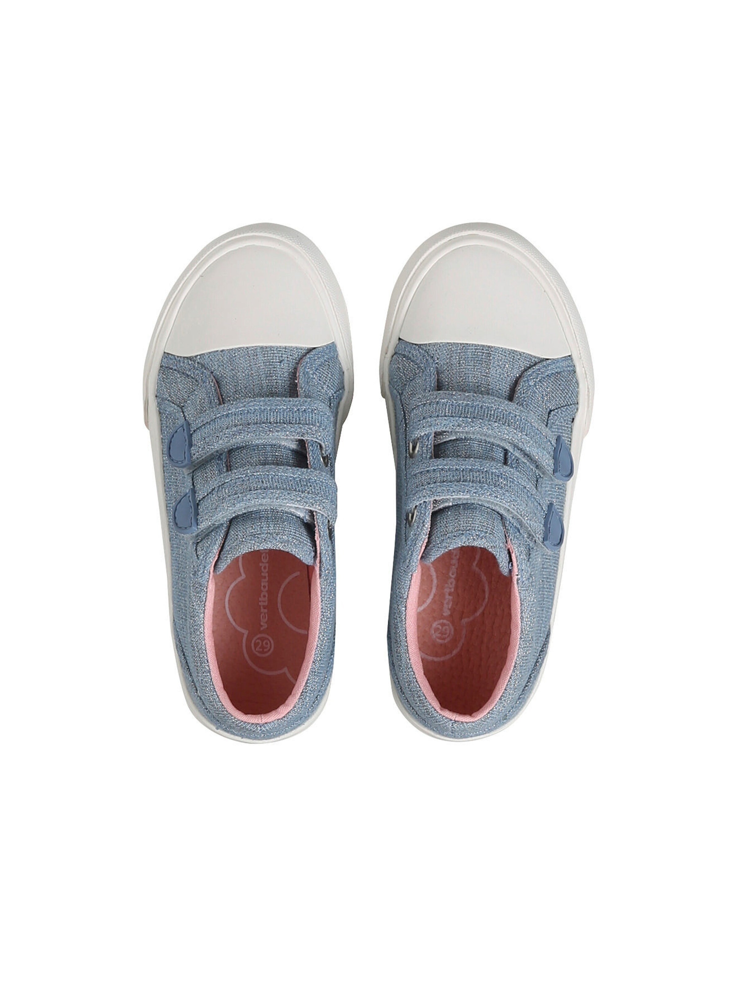 Vertbaudet Mädchen Klett-Sneakers, Anziehtrick blue stone