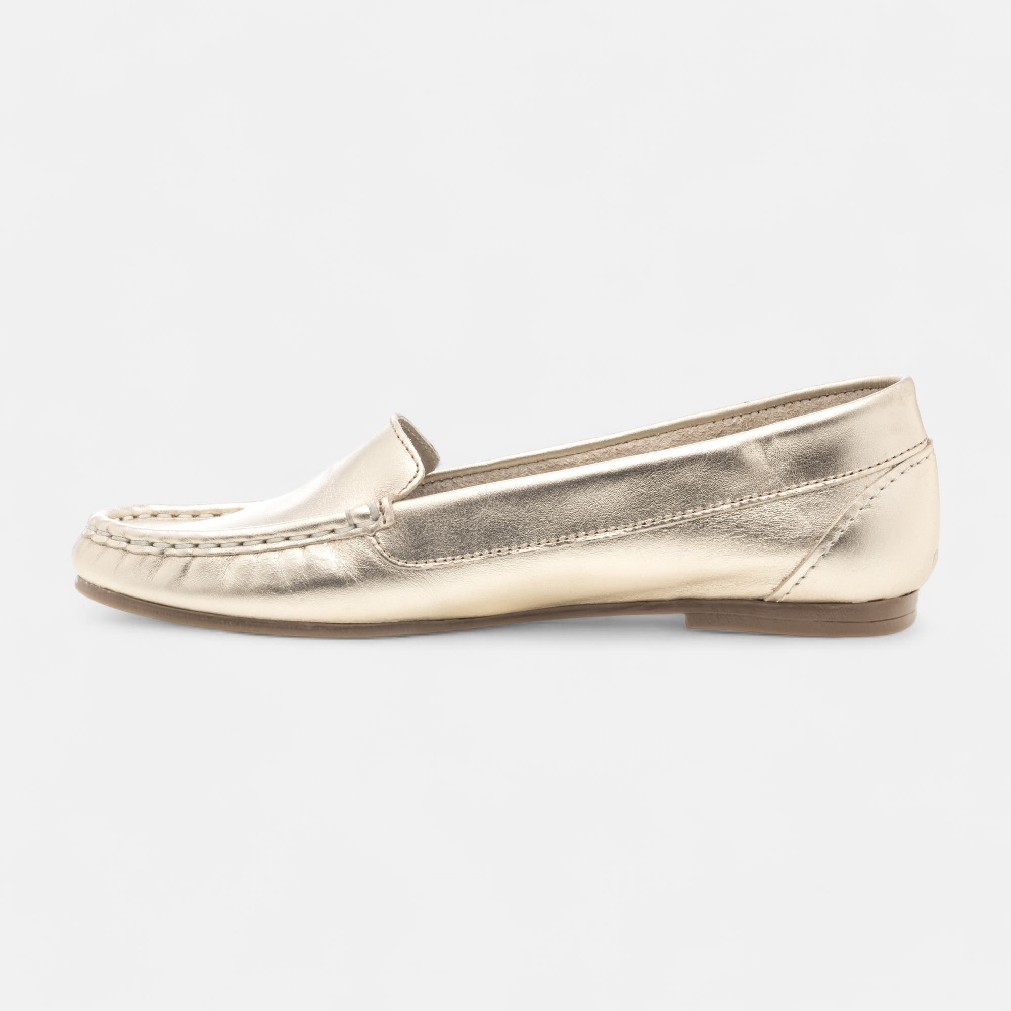 Mocassins Femme en cuir or