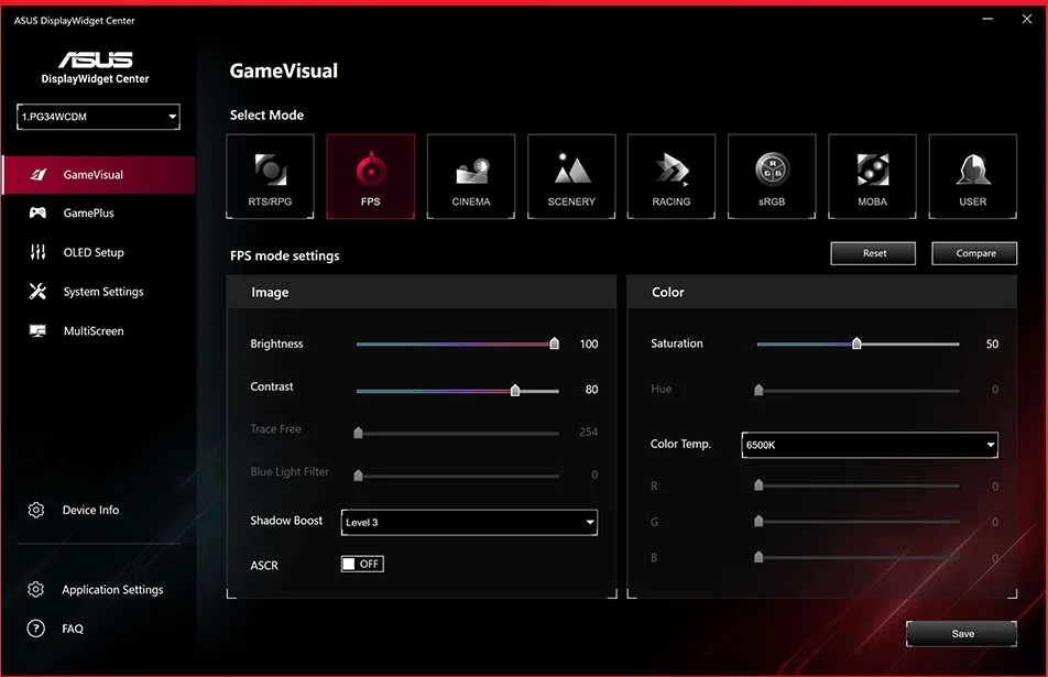 Asus ROG Swift OLED PG34WCDM Écrans gaming