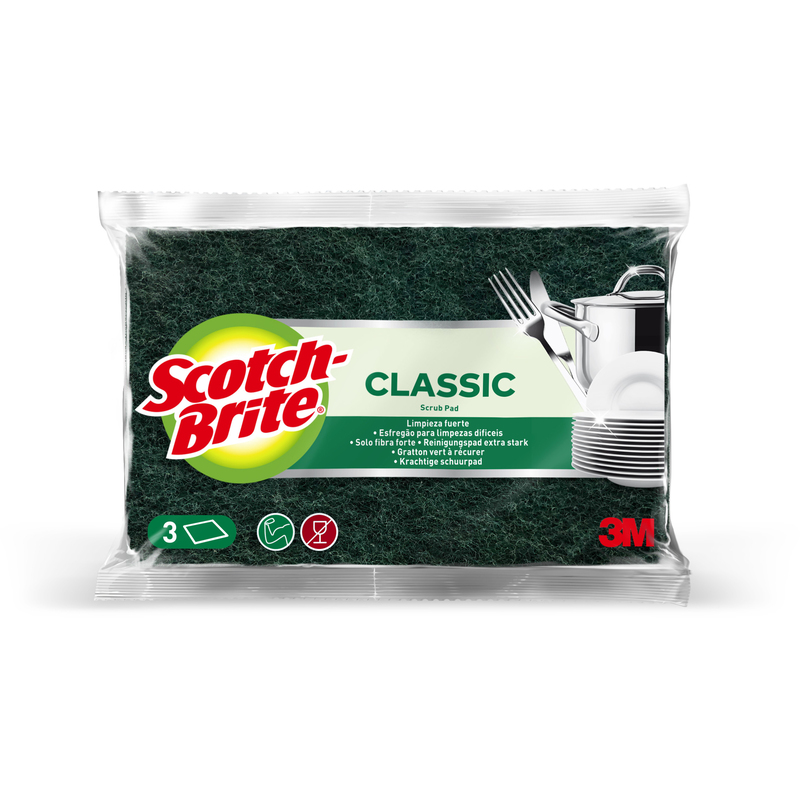 Scotch-Brite Scheuer Schwamm Classic, 3 Stück, grün