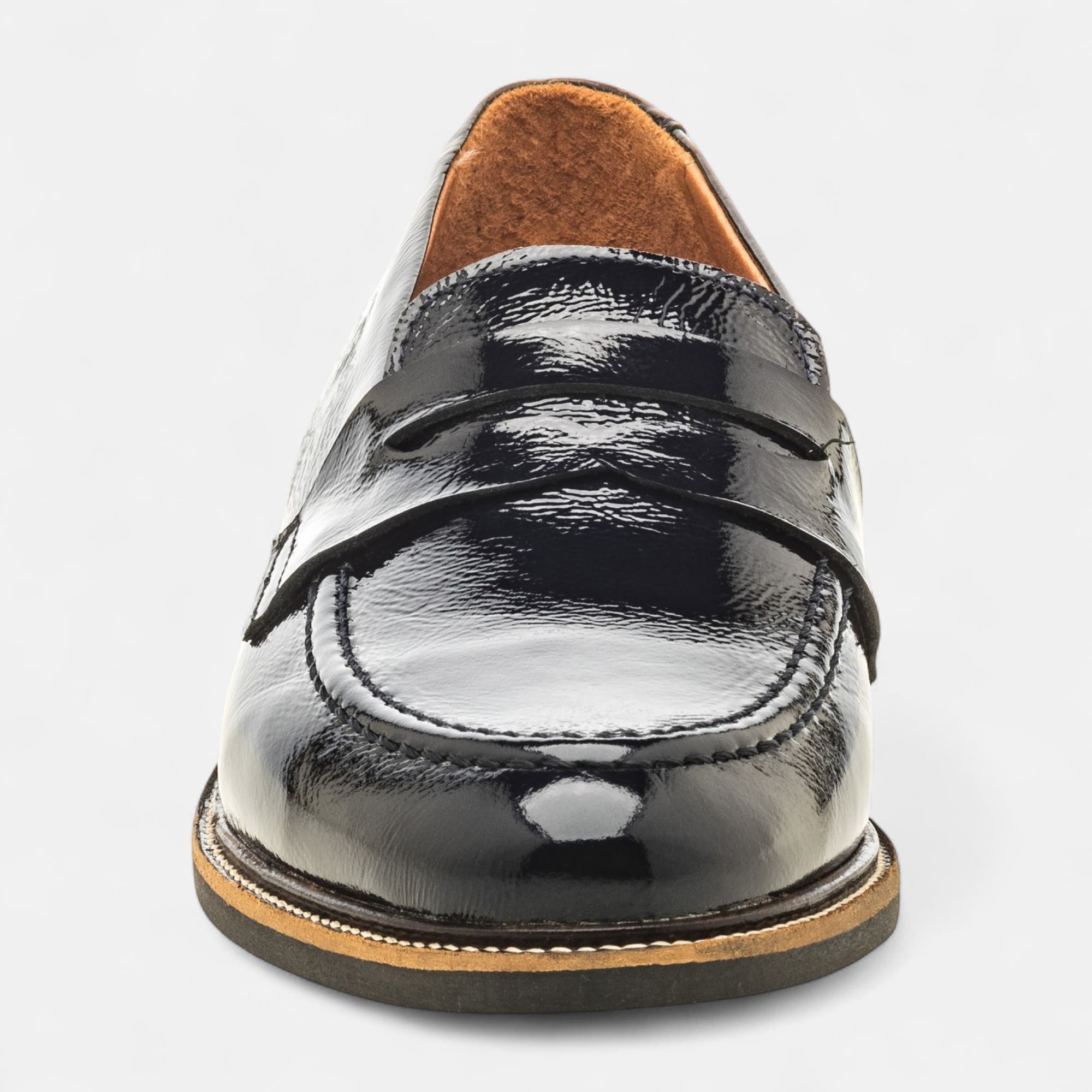 Mocassins Femme en cuir bleu marine