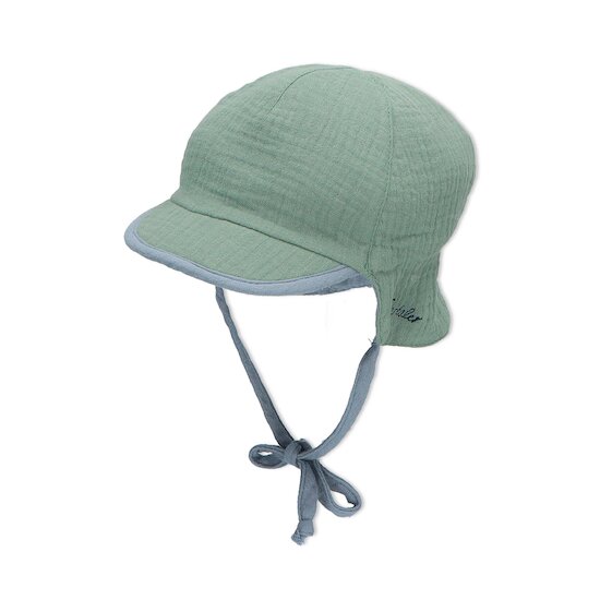 Casquette saharienne réversible   Bleu/Vert        de               Sterntaler