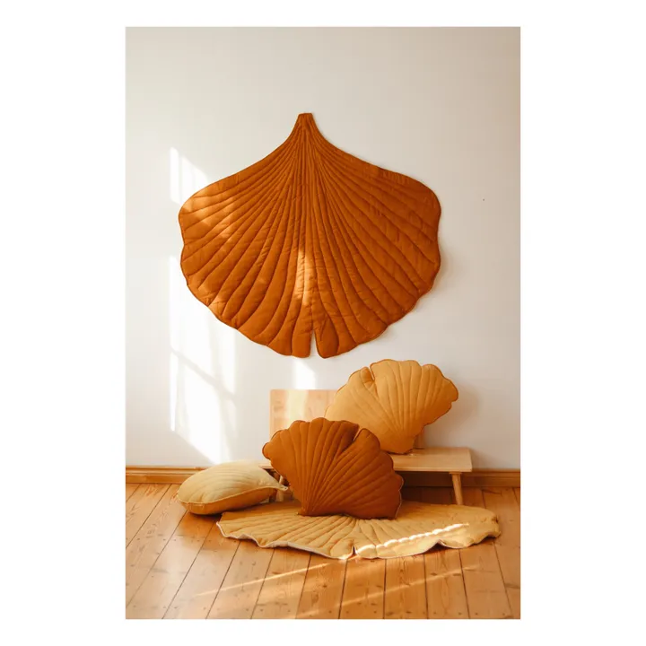 Moi Mili Coussin Ginkgo en lin | Caramel