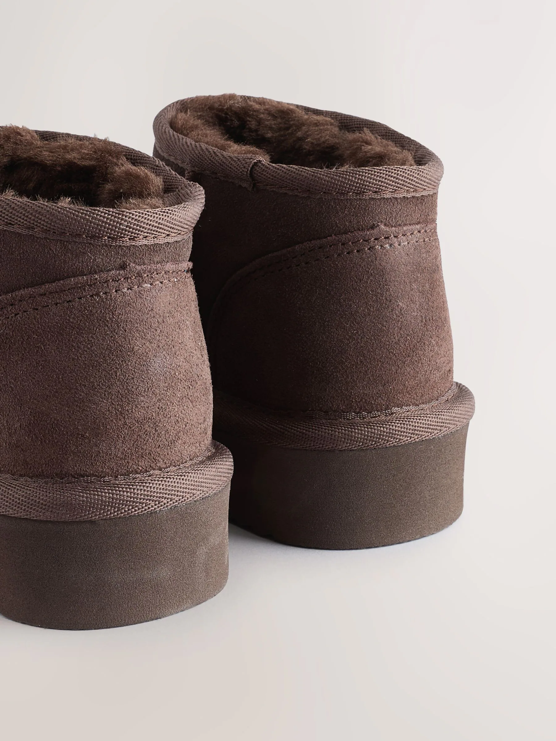 Chocoladebruin - Lage schoenen mini warmgevoerde waterafstotende suède Boots