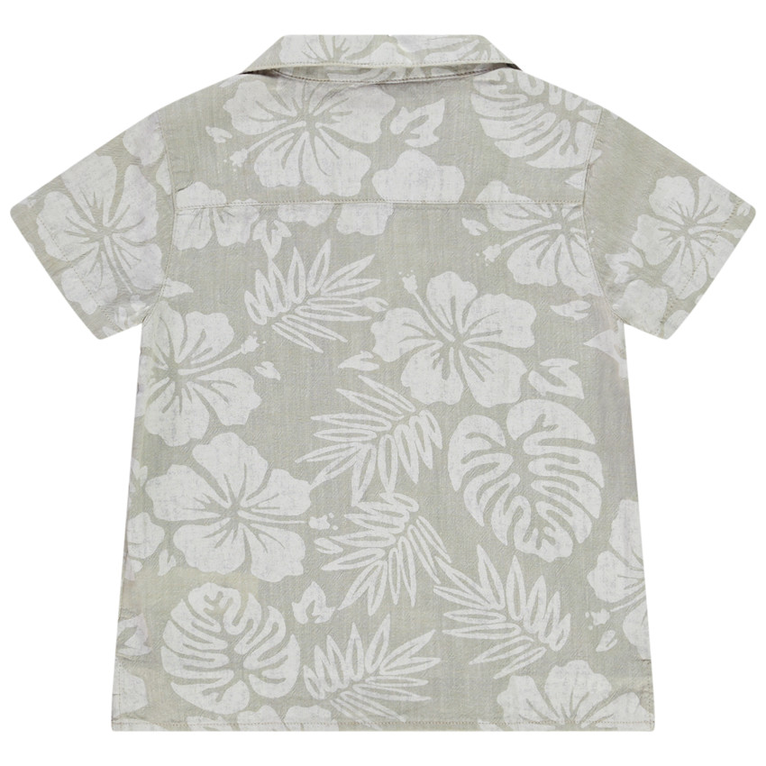 Chemise manches courtes imprimé végétal pour bébé garçon