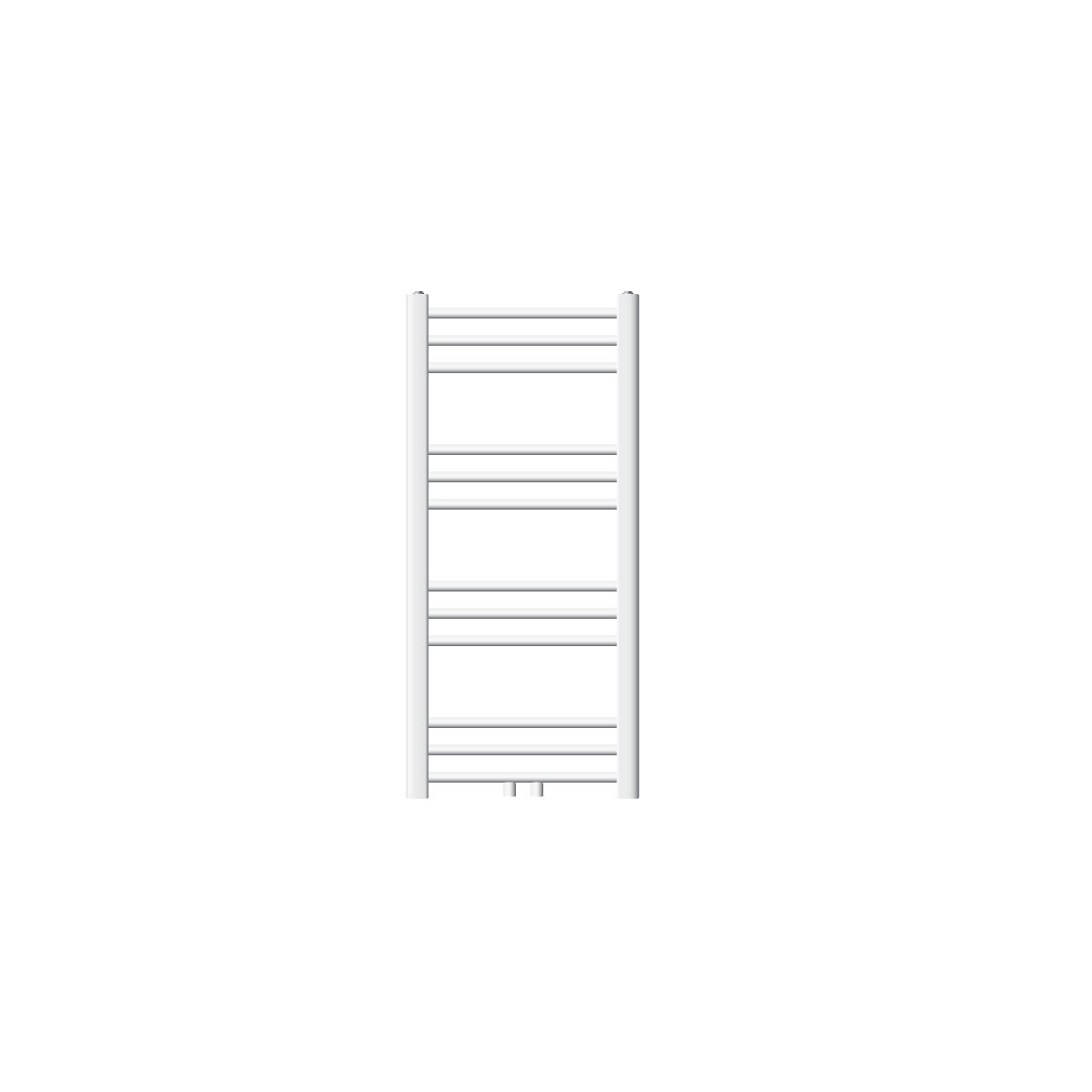 LuxeBath Sahara badkamerradiator, 400x800 mm, wit, recht met middenaansluiting, designradiator, handdoekwarmer, handdoekdroger, handdoekradiator, badkamerverwarming