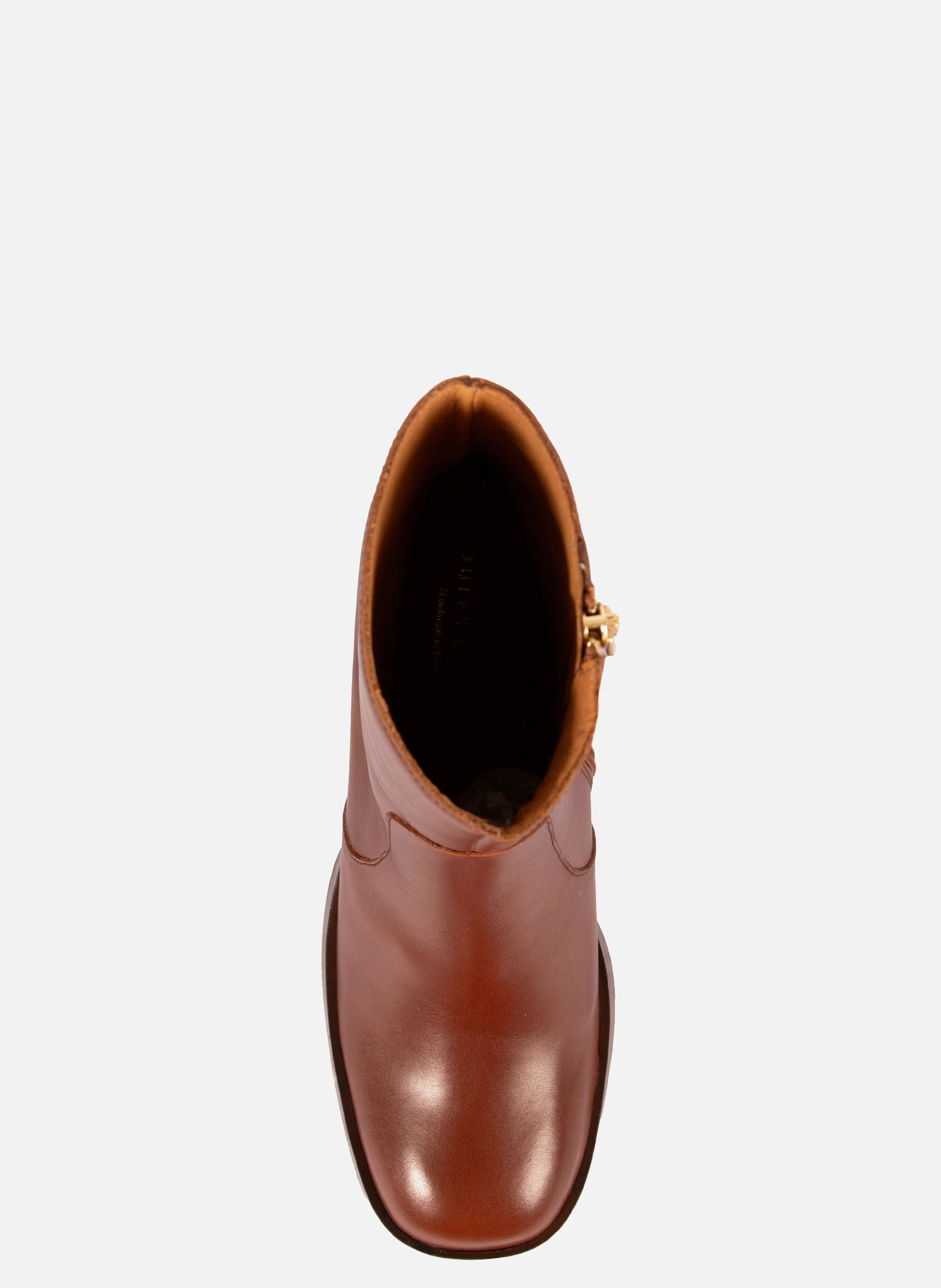 Bottines plateforme cuir | Marron