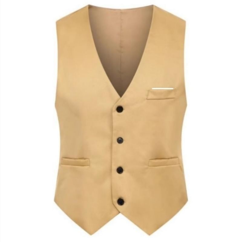 YIKES - V-hals effen enkelrijgs vest
