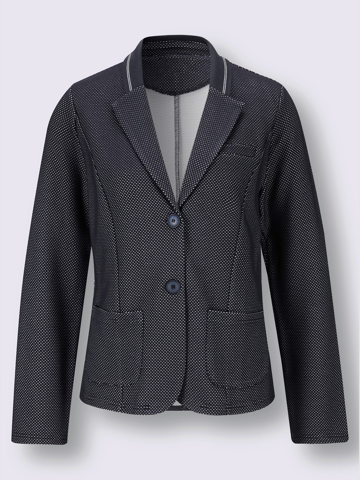 Blazer en jersey structure gaufrée