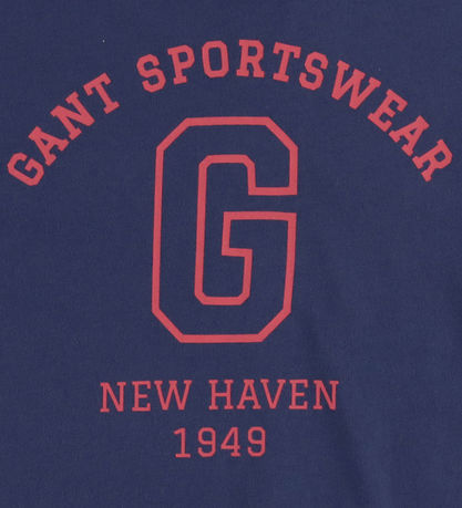 GANT T-Shirt - Bogen - Dusty Navy m. Print