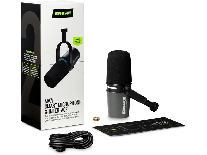 Shure Mikrofon MV7i Mikrofon mit integriertem Interface