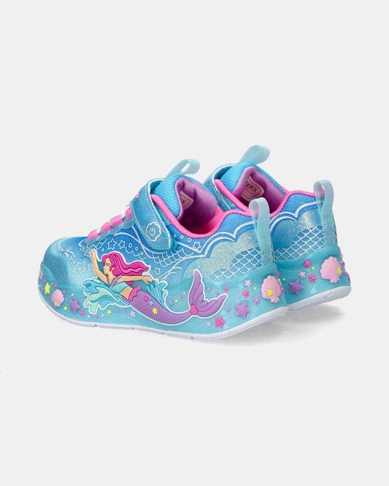 Skechers S Lights Mermaid Dreams Klittenbandschoenen  - blauw