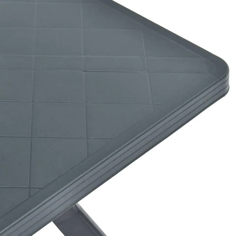 vidaXL - Tuintafel - Antraciet - Kunststof