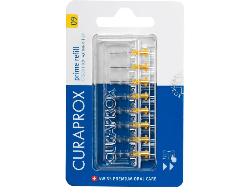 CURAPROX Interdentalbürsten Interdental CPS prime gelb 8 St Nachhaltiger Nachschub von ultrafeinen Interdentalbürsten für die Prophylaxe