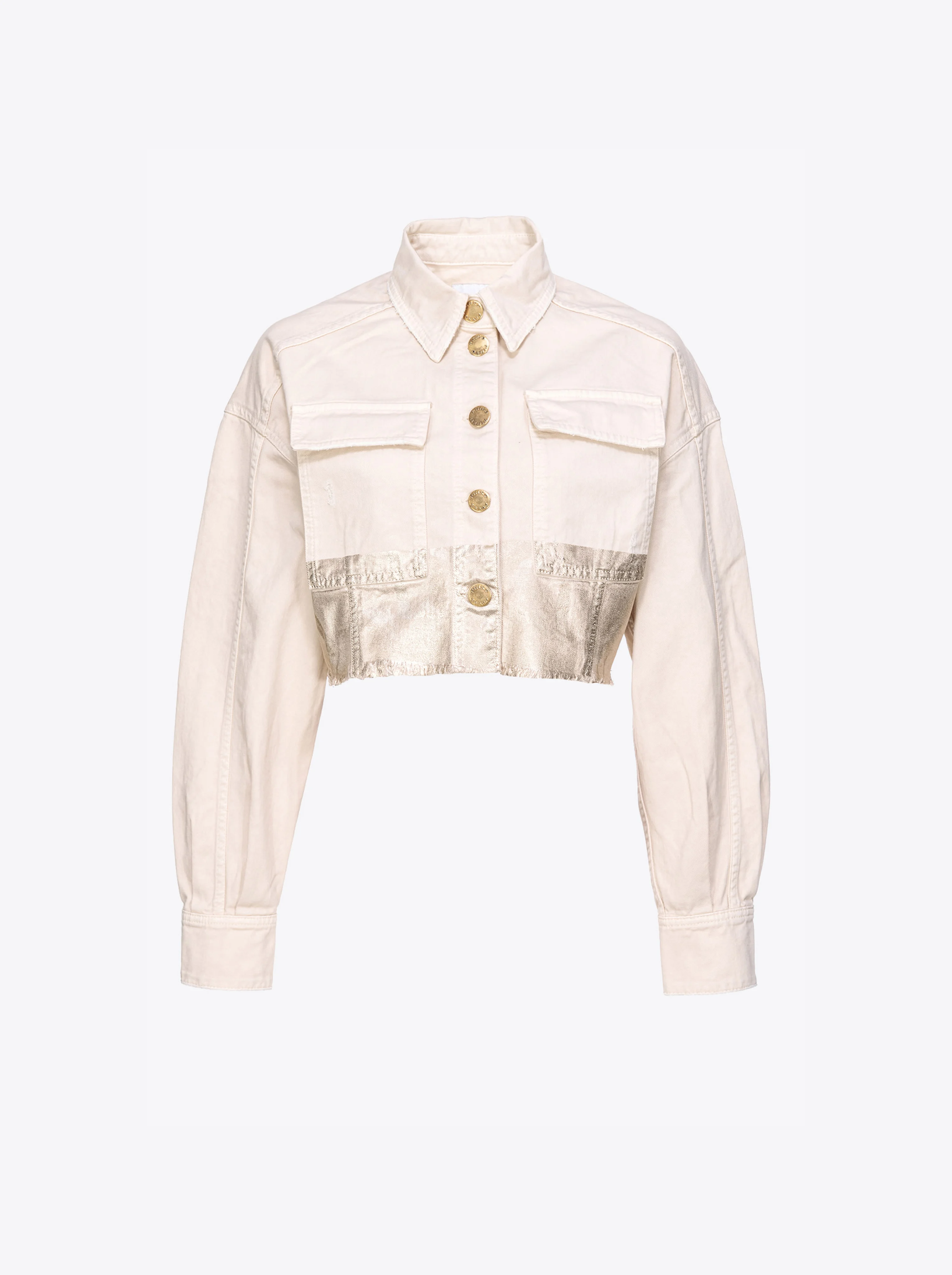 Blouson court métallisé | Blanc