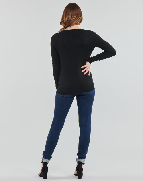Guess - ODETTE VN LS SWEATER - Noir