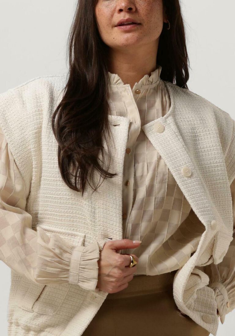 MINUS beige minus gilet avana boucle vest