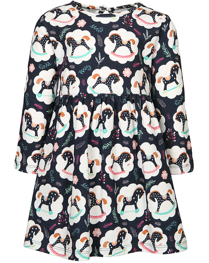 Jersey-Kleid ROCKIN’ HORSE AOP in navy