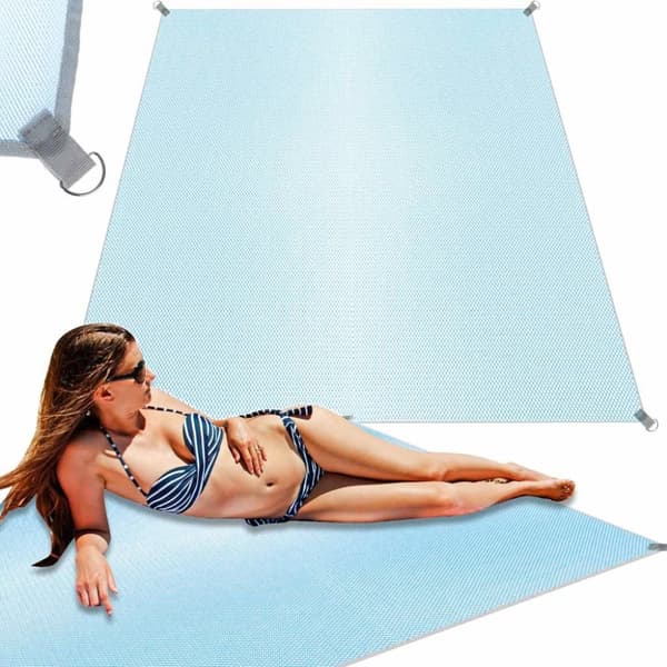 Strandmatte teppe sandfritt XXL 200x200cm