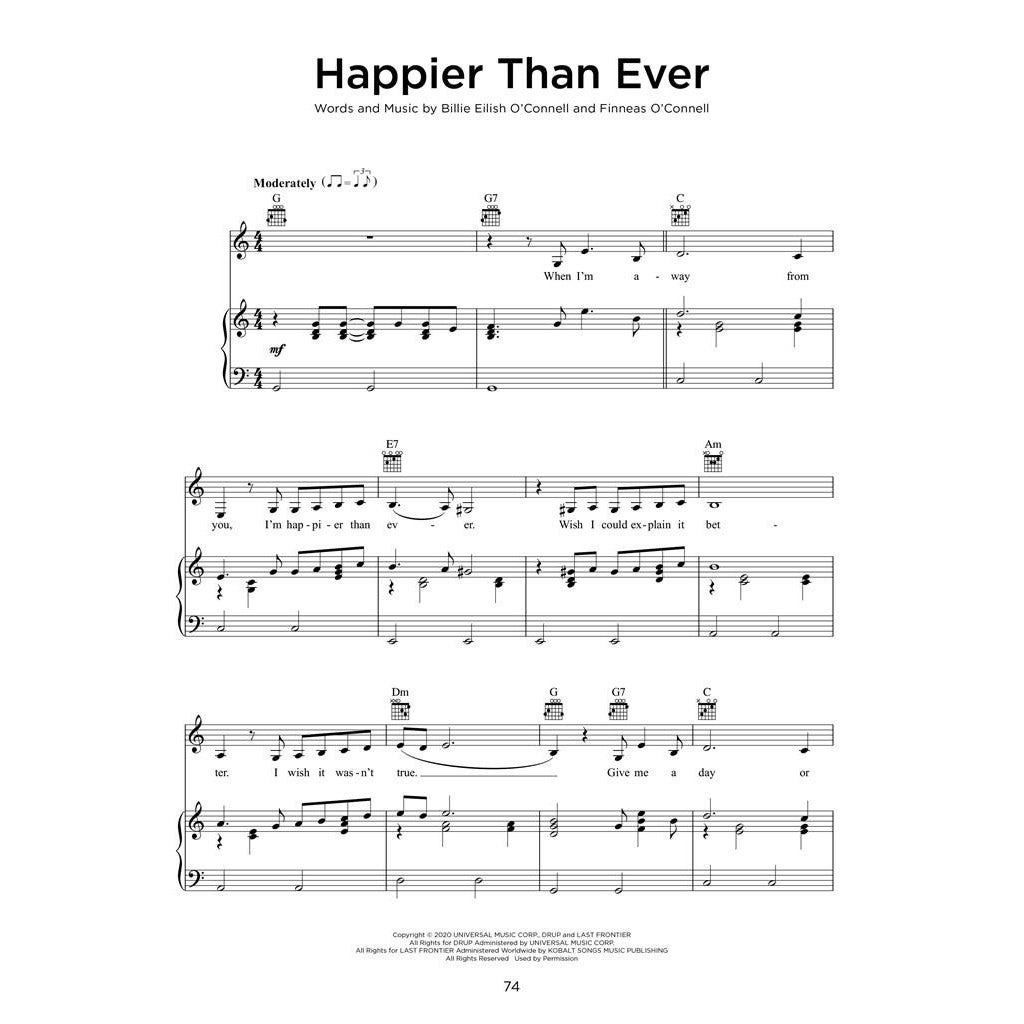 Hal Leonard Chart Hits of 2021-2022 voor piano, zang en gitaar