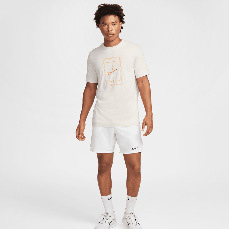 Tee-shirt de tennis Nike Court Dri-Fit beige