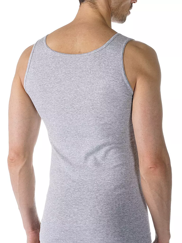 MEY Athletic Shirt Casual Cotton Light Grey Melange grau