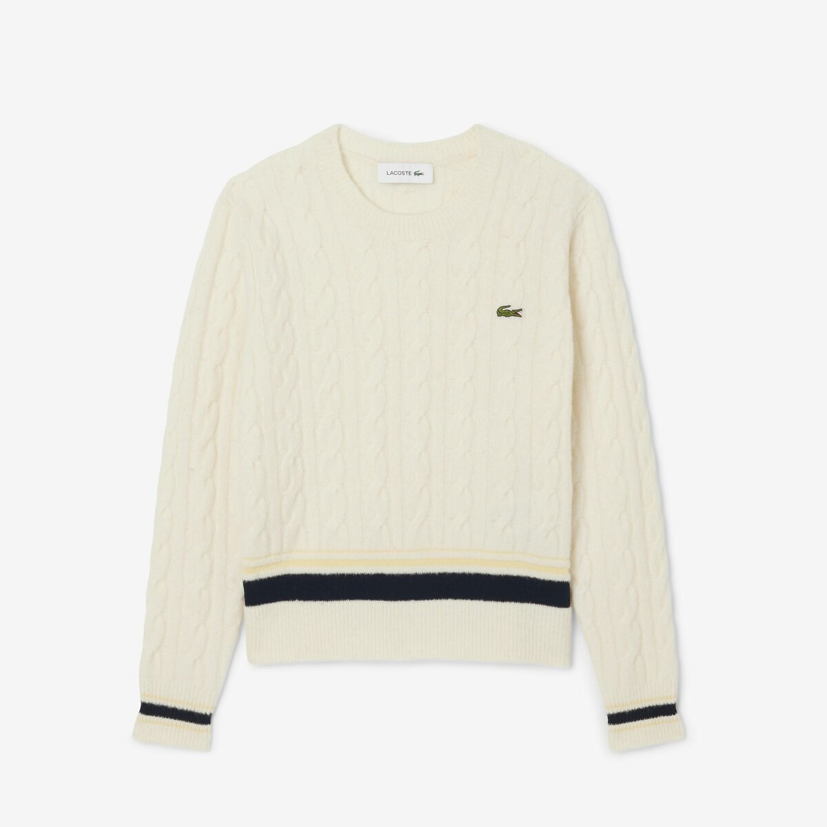 Suéter LACOSTE com gola redonda e mangas compridas