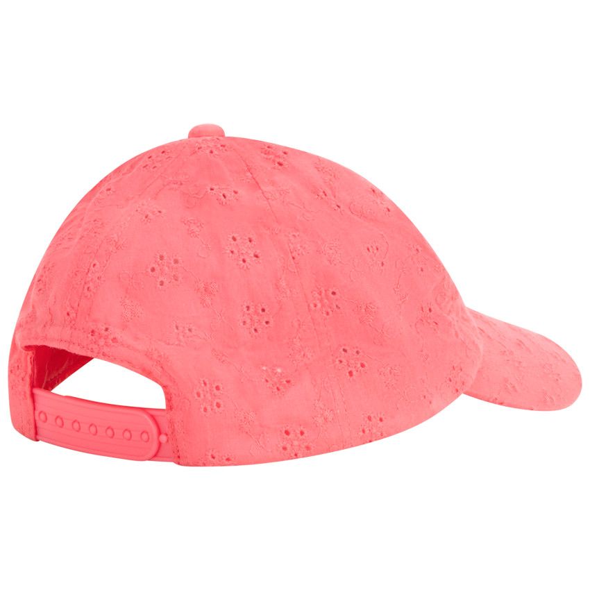 Casquette rose en broderie anglaise pour fille - Multicolore