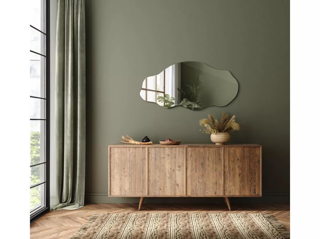 Miroir mural décoratif - Irrégulier - pour la chambre, le salon - 40 cm x 80 cm
